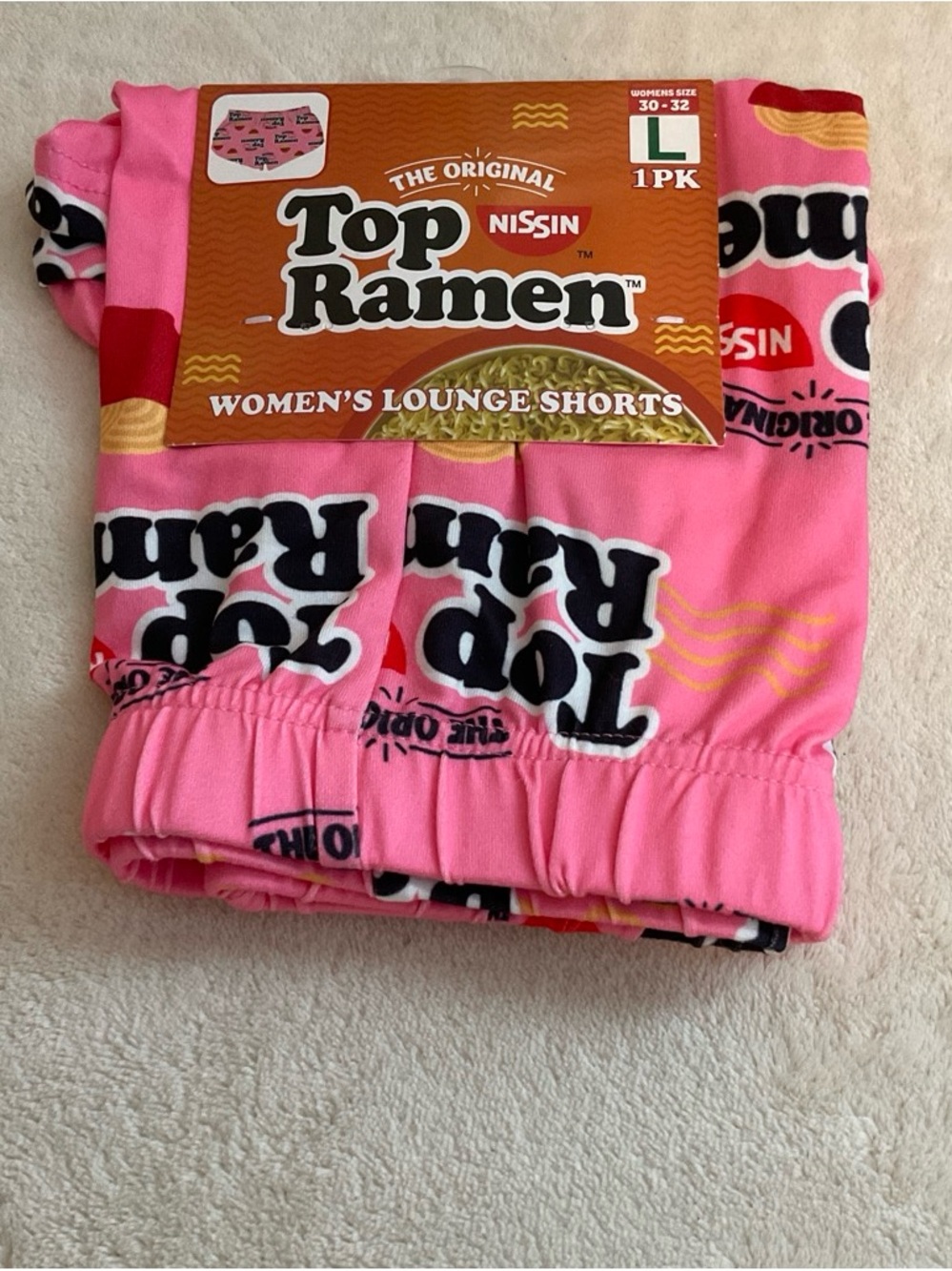 Nissin Top Ramen Women's Athletic Lounge Shorts - Pink